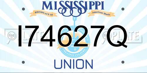 I74627Q Mississippi License Plate