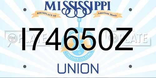 I74650Z Mississippi License Plate
