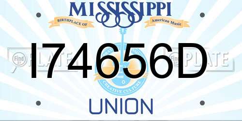 I74656D Mississippi License Plate