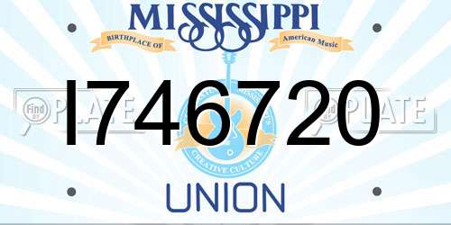 I746720 Mississippi License Plate