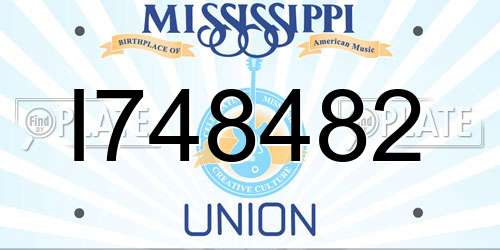 I748482 Mississippi License Plate