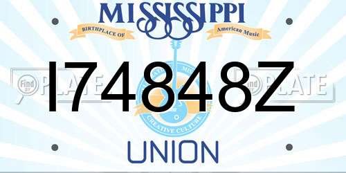 I74848Z Mississippi License Plate