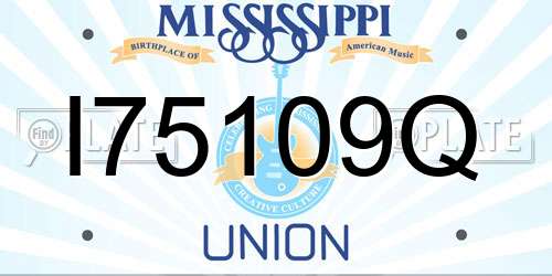 I75109Q Mississippi License Plate