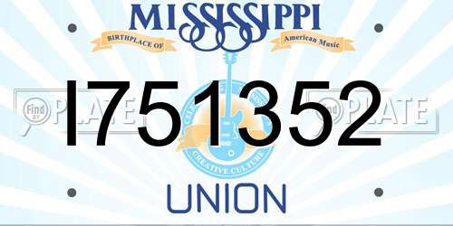 I751352 Mississippi License Plate