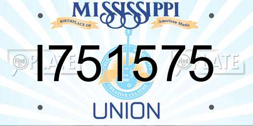 I751575 Mississippi License Plate