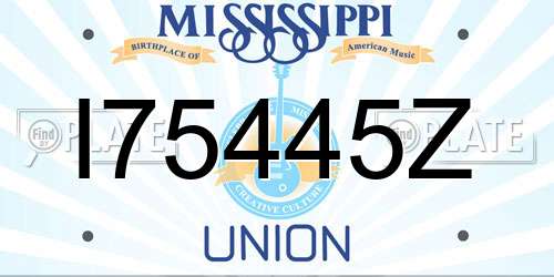I75445Z Mississippi License Plate