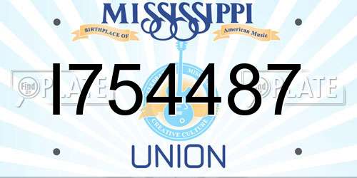 I754487 Mississippi License Plate
