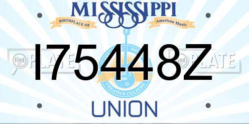 I75448Z Mississippi License Plate