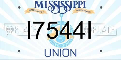 I7544I Mississippi License Plate