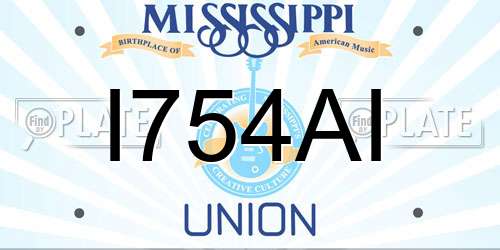 I754AI Mississippi License Plate