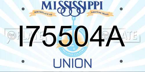 I75504A Mississippi License Plate