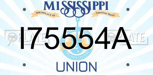 I75554A Mississippi License Plate