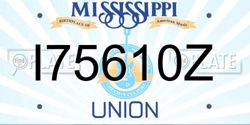I75610Z Mississippi License Plate