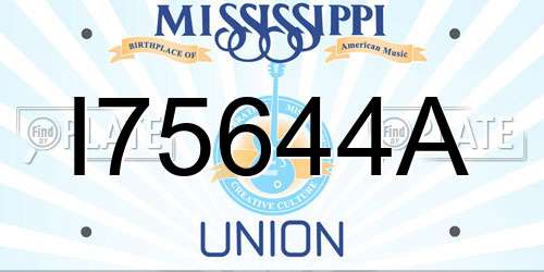 I75644A Mississippi License Plate