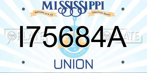 I75684A Mississippi License Plate