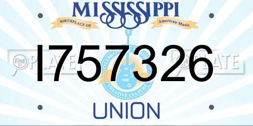 I757326 Mississippi License Plate