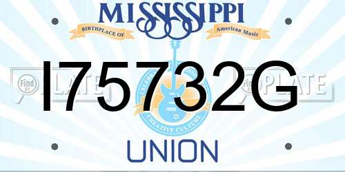 I75732G Mississippi License Plate