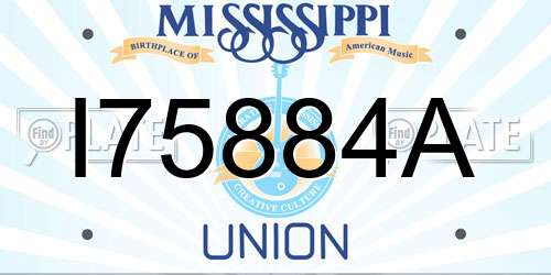 I75884A Mississippi License Plate