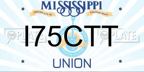 I75CTT Mississippi License Plate