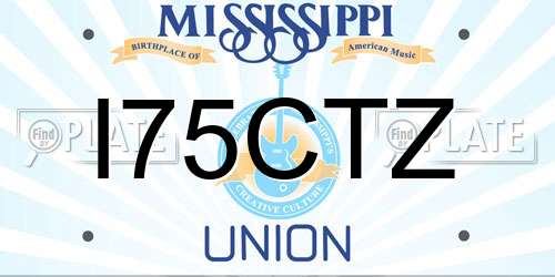 I75CTZ Mississippi License Plate