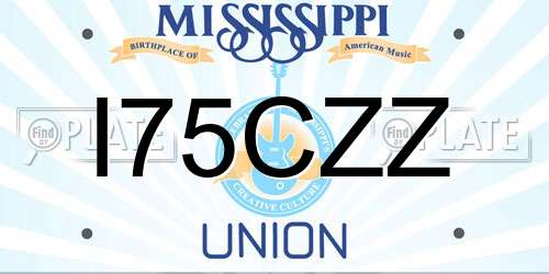 I75CZZ Mississippi License Plate