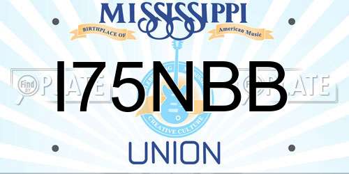 I75NBB Mississippi License Plate