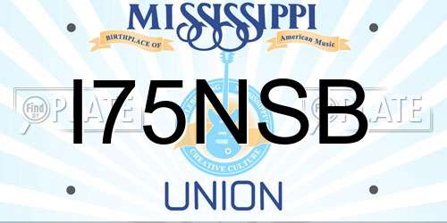 I75NSB Mississippi License Plate