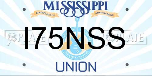 I75NSS Mississippi License Plate