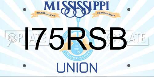 I75RSB Mississippi License Plate