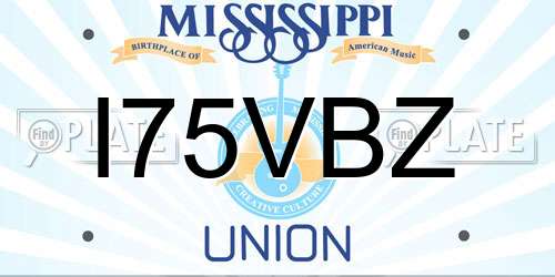 I75VBZ Mississippi License Plate