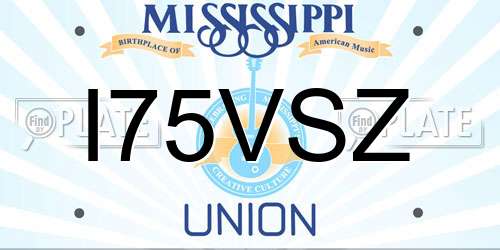 I75VSZ Mississippi License Plate