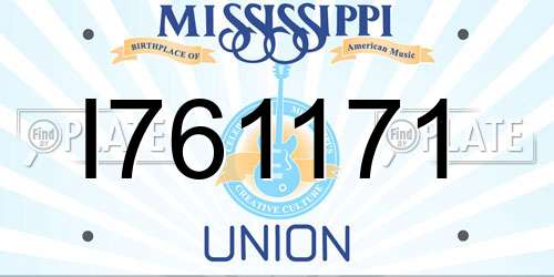 I761171 Mississippi License Plate
