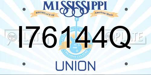 I76144Q Mississippi License Plate
