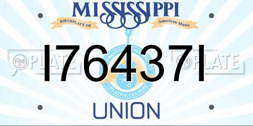 I76437I Mississippi License Plate