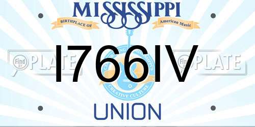 I766IV Mississippi License Plate