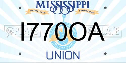 I770OA Mississippi License Plate