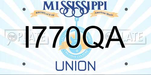 I770QA Mississippi License Plate