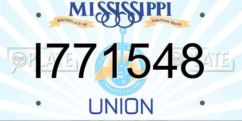 I771548 Mississippi License Plate