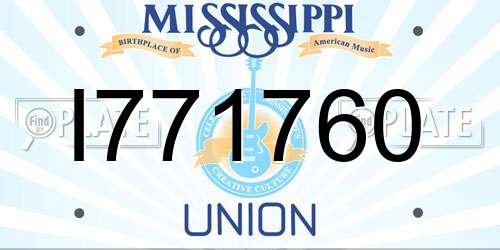 I771760 Mississippi License Plate