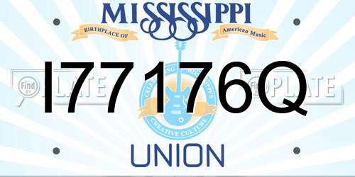 I77176Q Mississippi License Plate