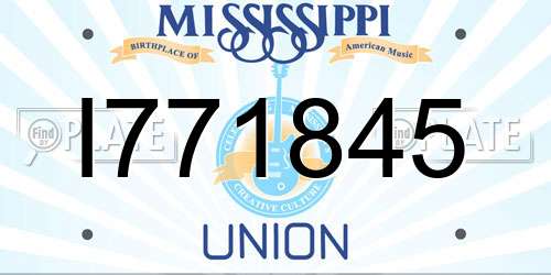 I771845 Mississippi License Plate