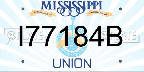 I77184B Mississippi License Plate