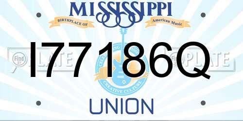 I77186Q Mississippi License Plate