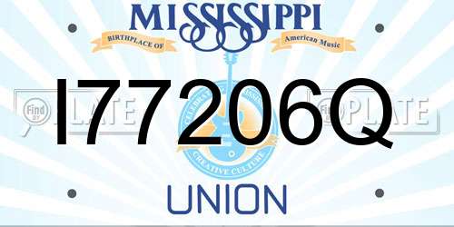 I77206Q Mississippi License Plate