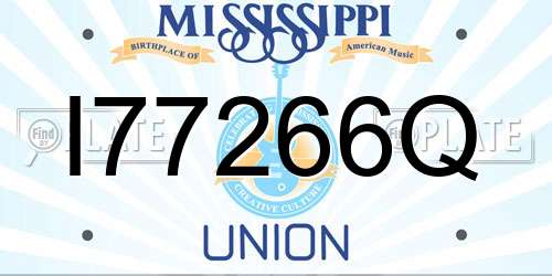 I77266Q Mississippi License Plate