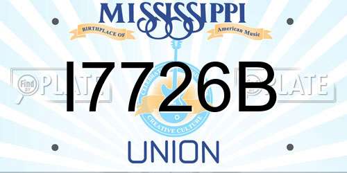 I7726B Mississippi License Plate