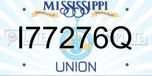I77276Q Mississippi License Plate