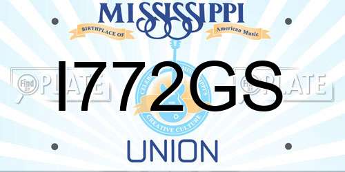 I772GS Mississippi License Plate