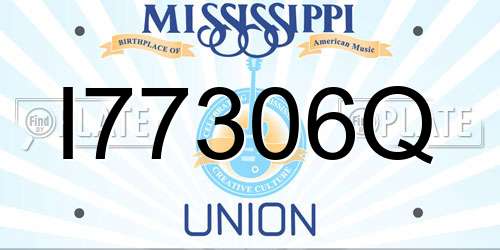 I77306Q Mississippi License Plate