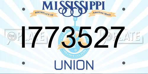 I773527 Mississippi License Plate